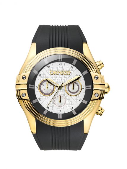 Ρολόι City Sleek Chrono Black Rubber Strap