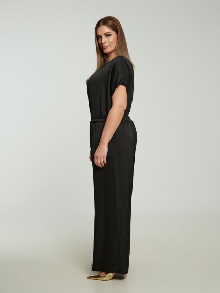 Satin wide-leg trousers