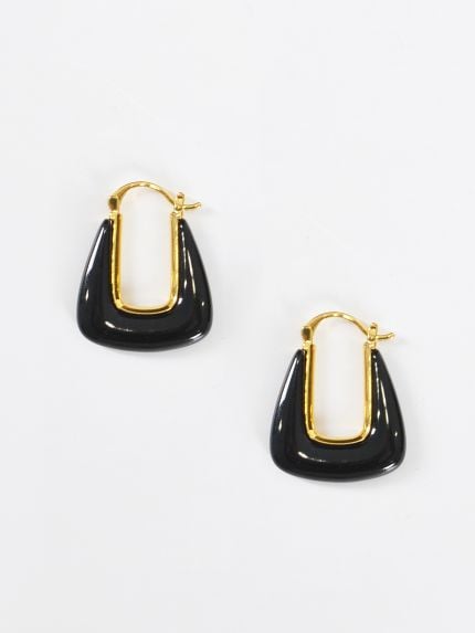 Geometric hoop earrings