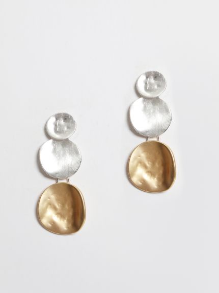 Drop two-tone earrings