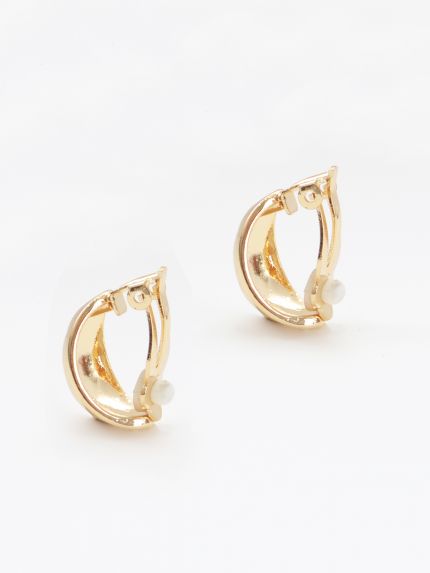 Small wide hoop earrings