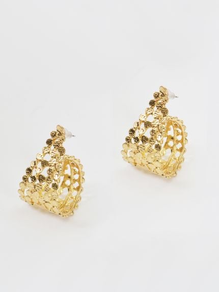 Textured hoop earrings