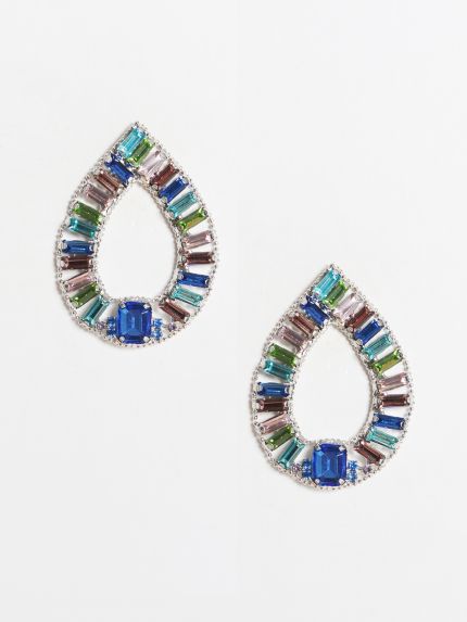 Rainbow glam teardrop earrings