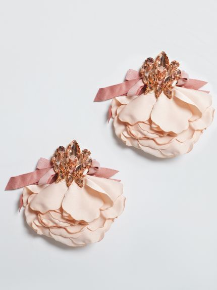 Floral crystal bloom earrings