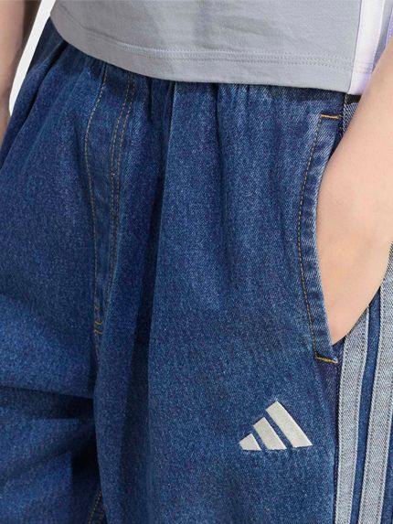 Stadium Washed Denim Loose Fit Pants