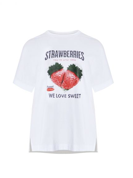 Strawberry graphic cotton t-shirt
