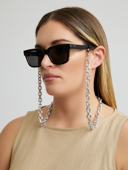 Sunglasses chain in silver tone