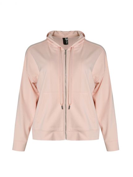 Sweat hooded zip jacket