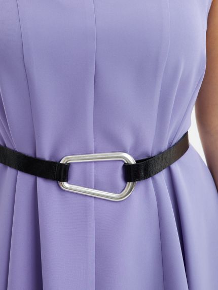 Thin leather belt