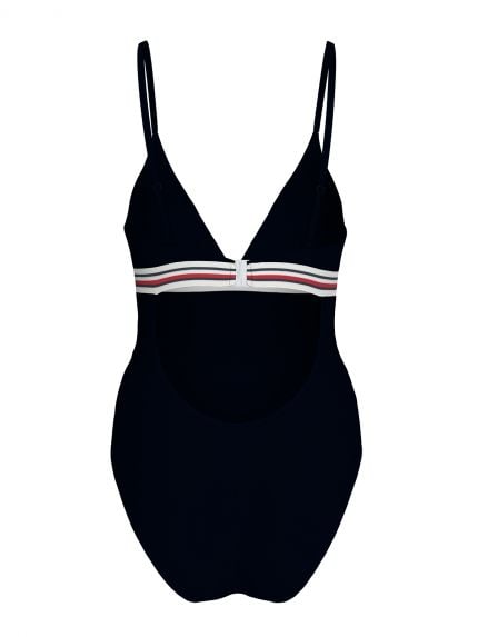 Μαγιό Ολόσωμο Global Stripe Plunge Neck Swimsuit