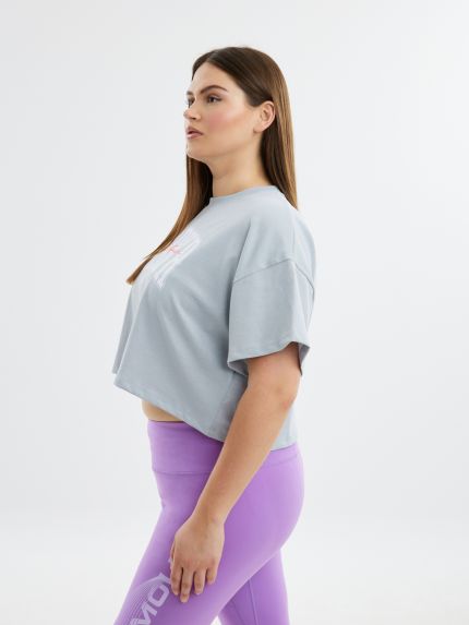 Μπλούζα UA Heavyweight Scripted Wordmark Crop Short Sleeve