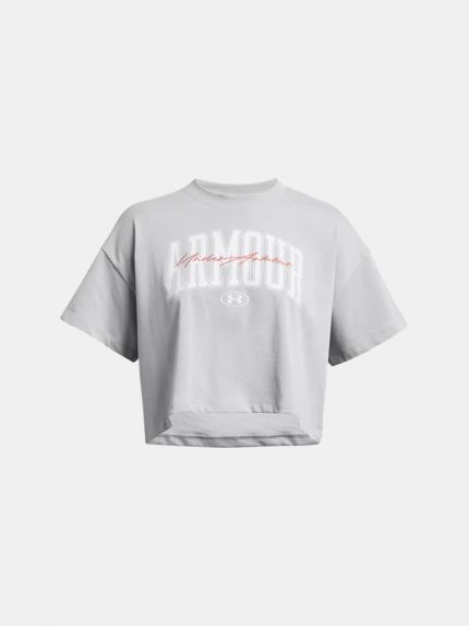 Μπλούζα UA Heavyweight Scripted Wordmark Crop Short Sleeve