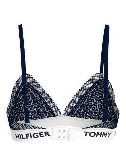 Leopard Lace Unlined Triangle Bra