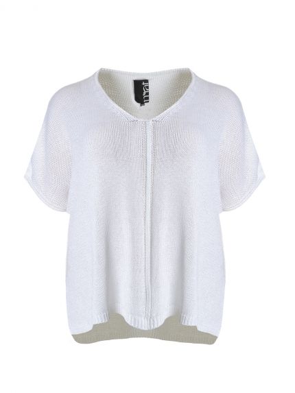 V-neck knit top with front detailing
