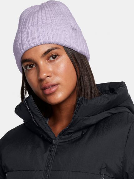 UA Halftime Cable Knit Beanie Salt Purple