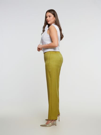 Παντελόνι wide-leg με ρίγες