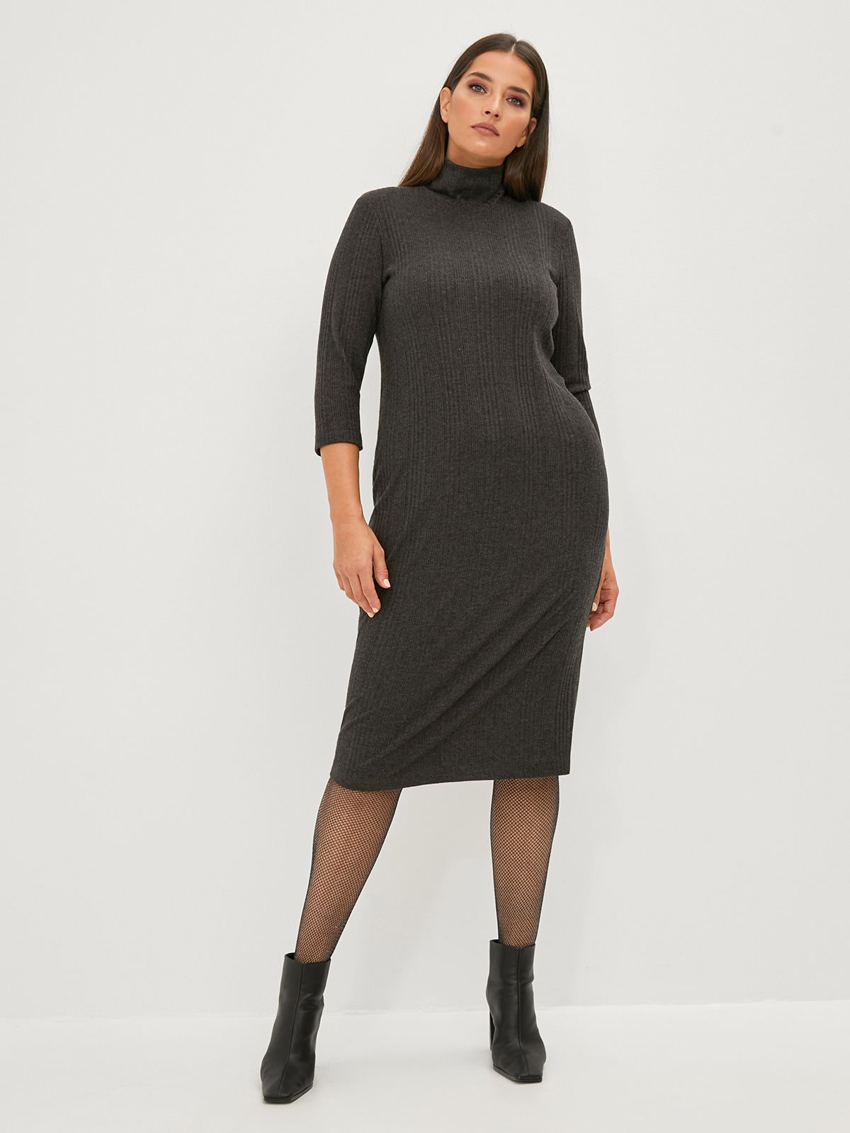 plus size ribbed turtleneck