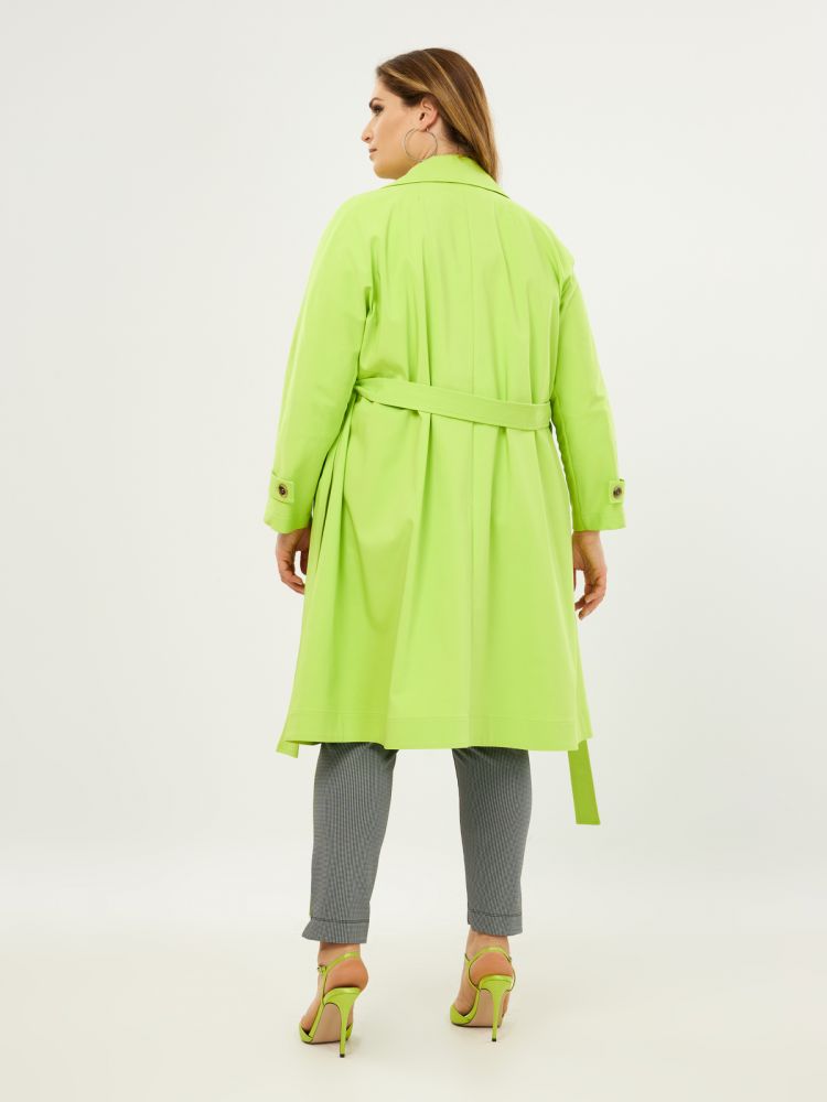 Lime trench coat clearance