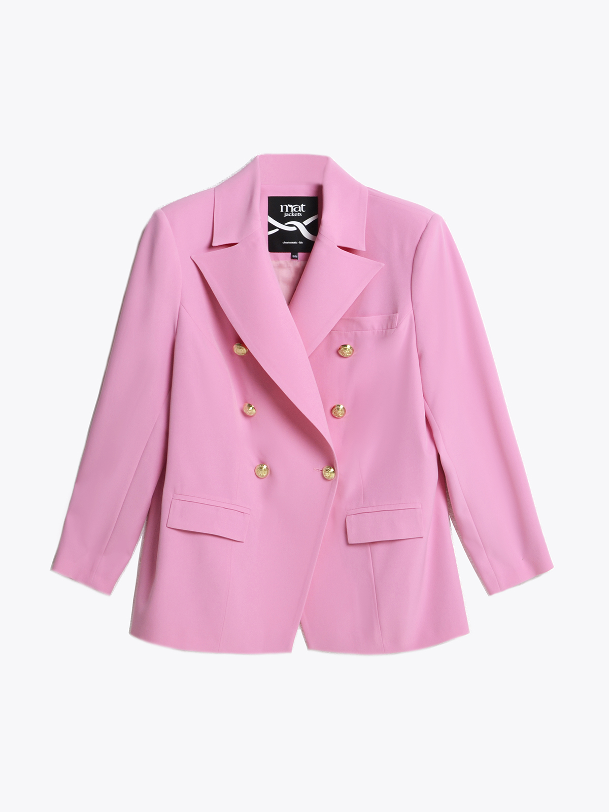 Σταυρωτό σακάκι με χρυσά κουμπιά φωτογραφία