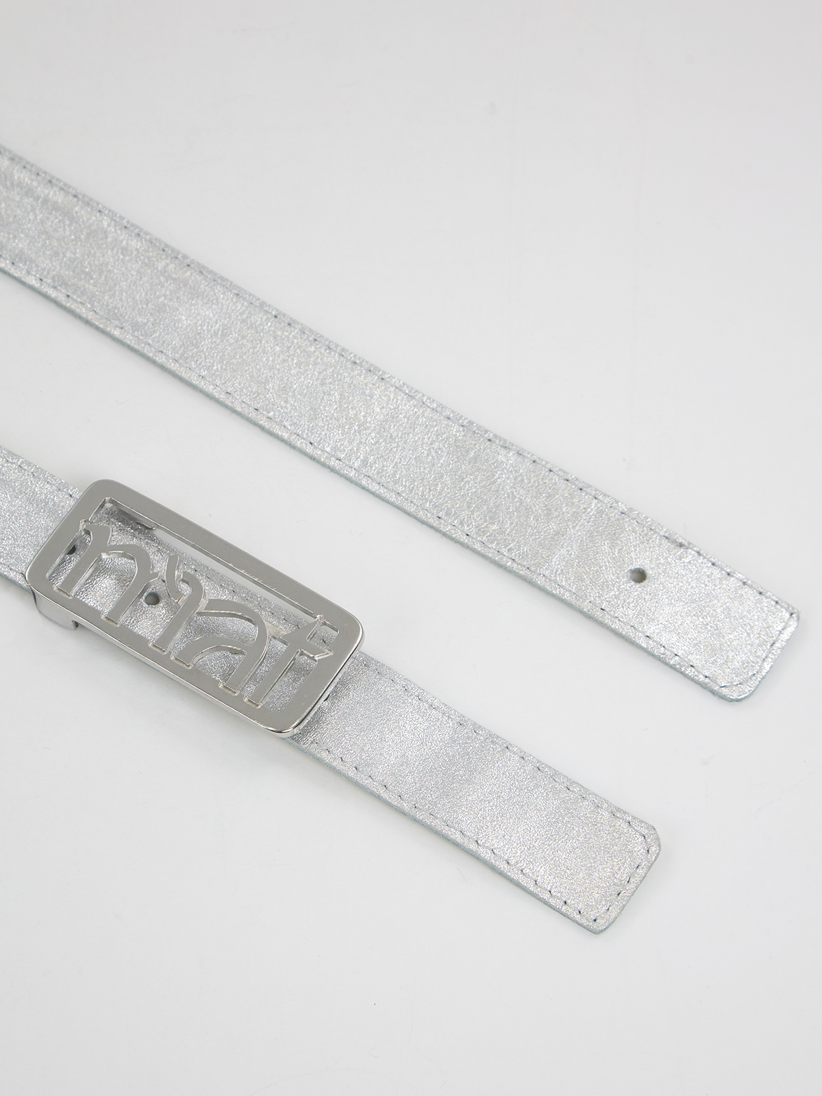 Ζώνη δερμάτινη double face με mat αγκράφα φωτογραφία