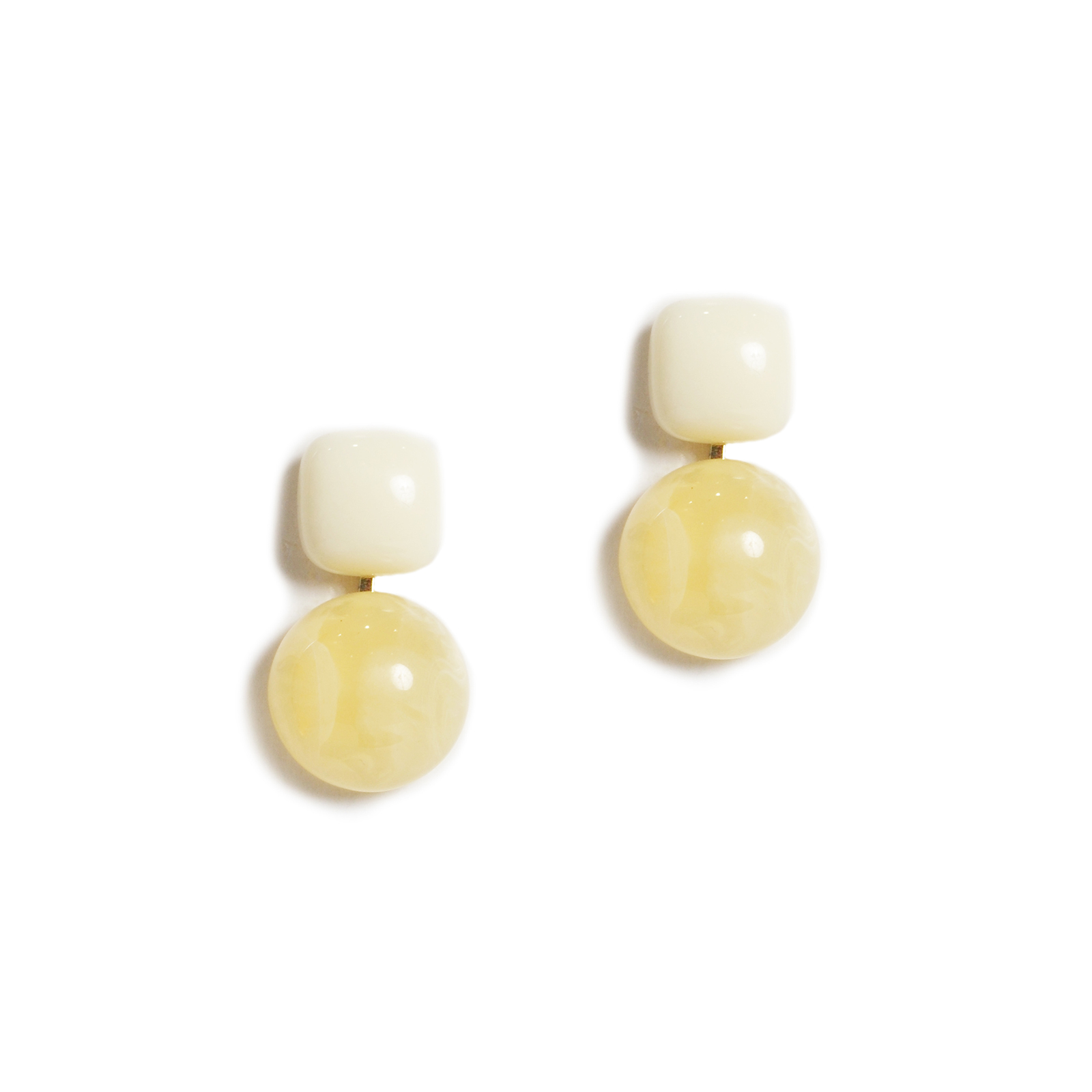 Double stone earrings