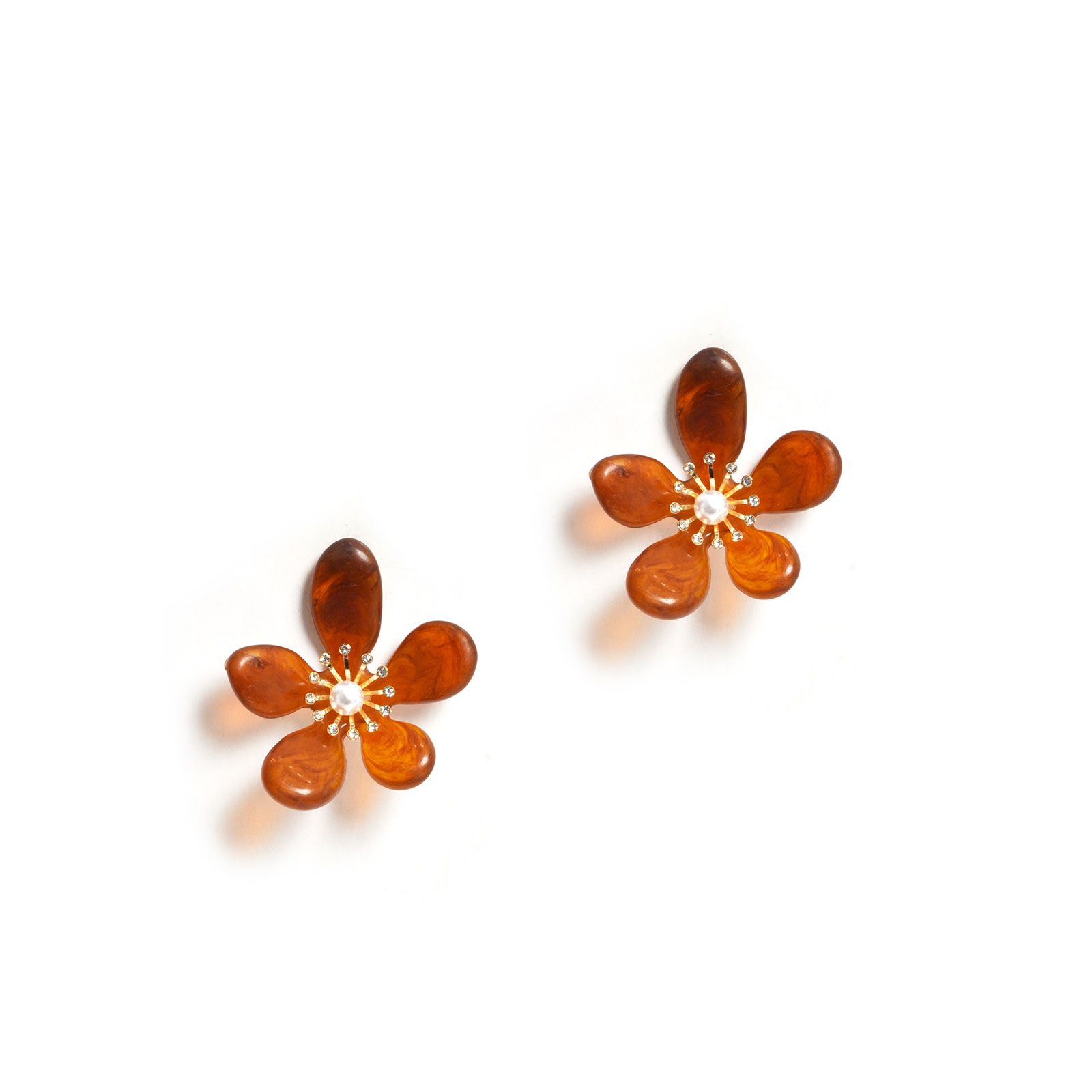 Flower statement earrings