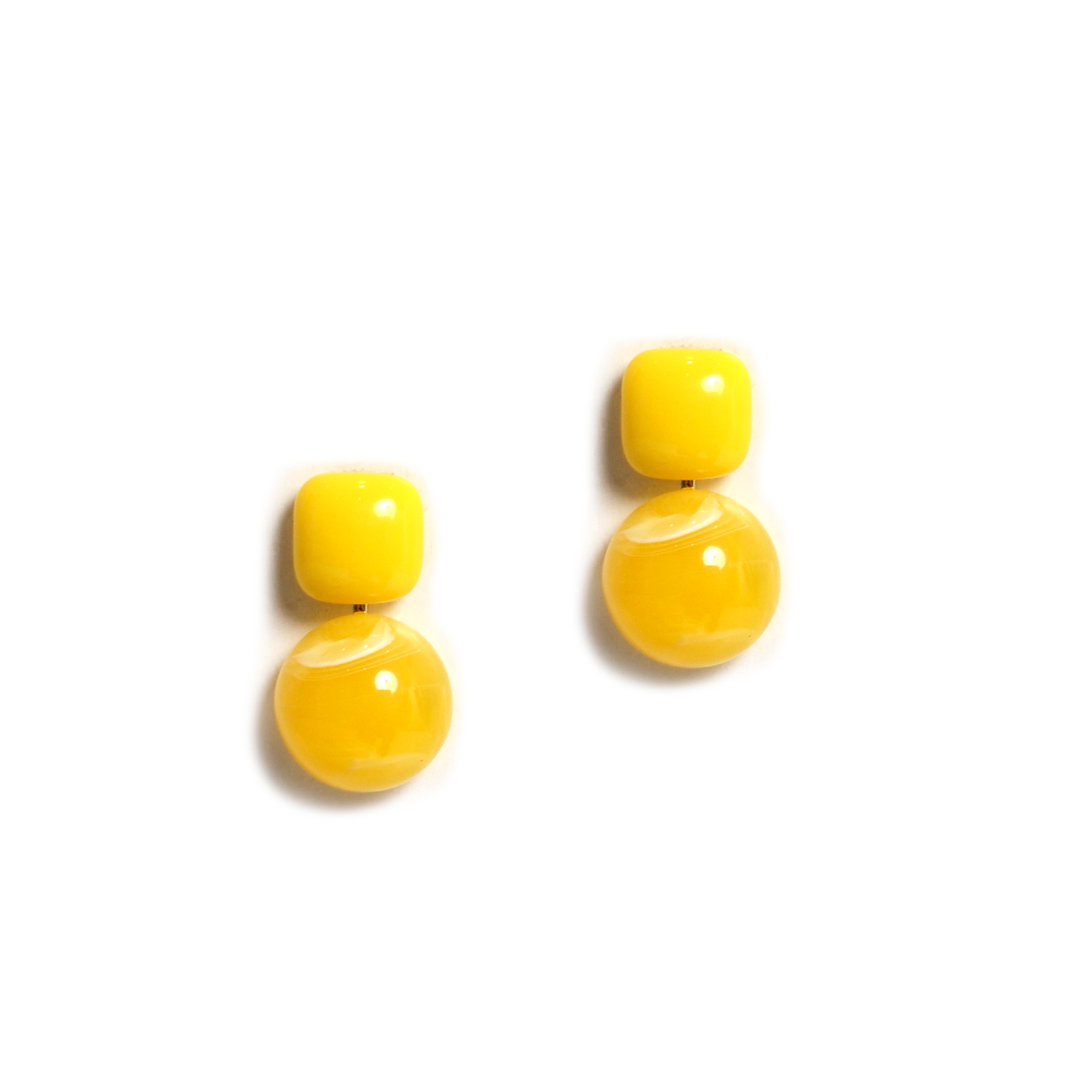 Double stone earrings