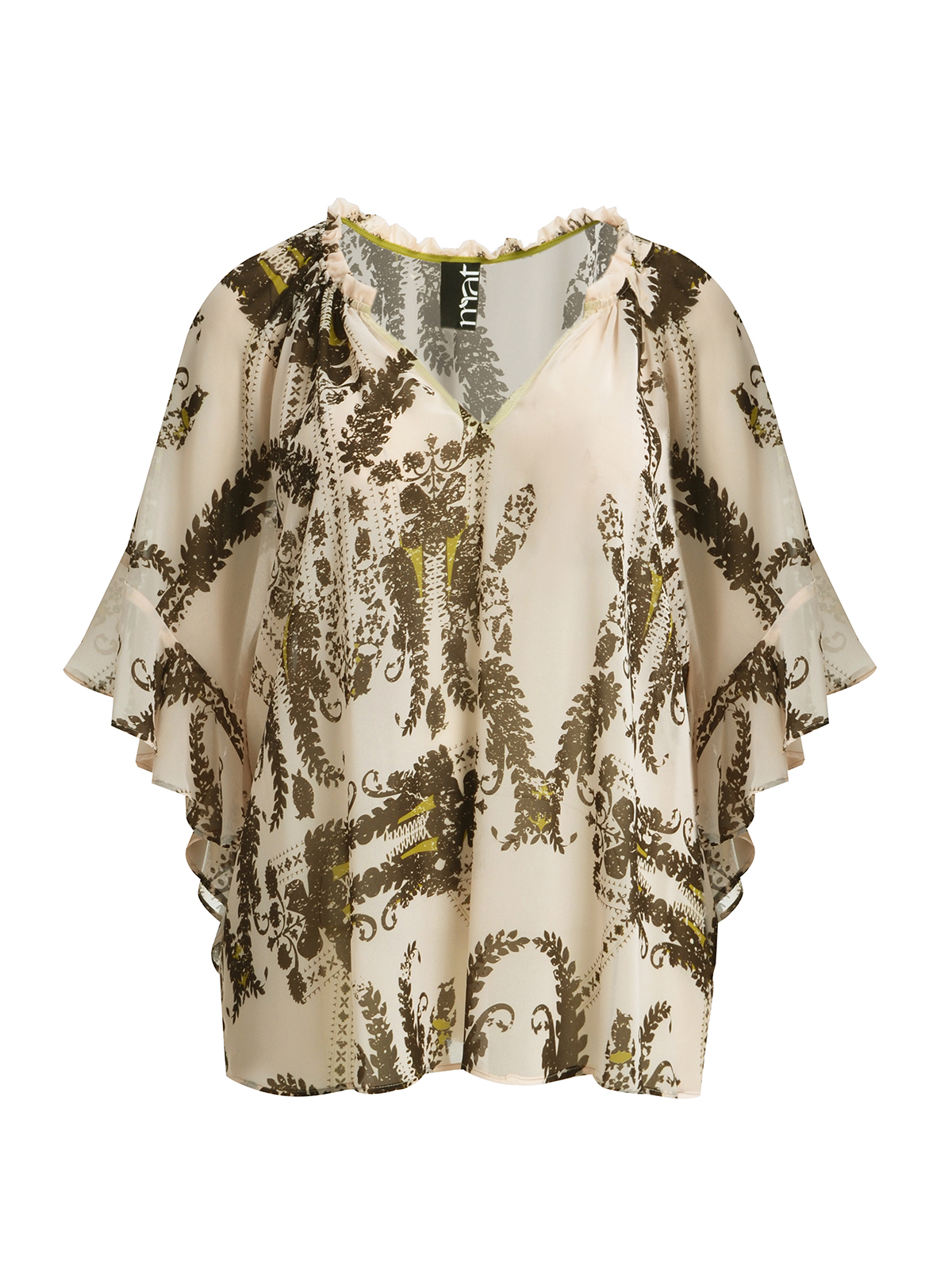Μπλούζα eco-chic με αέρινα μανίκια και paisley σχέδιο φωτογραφία