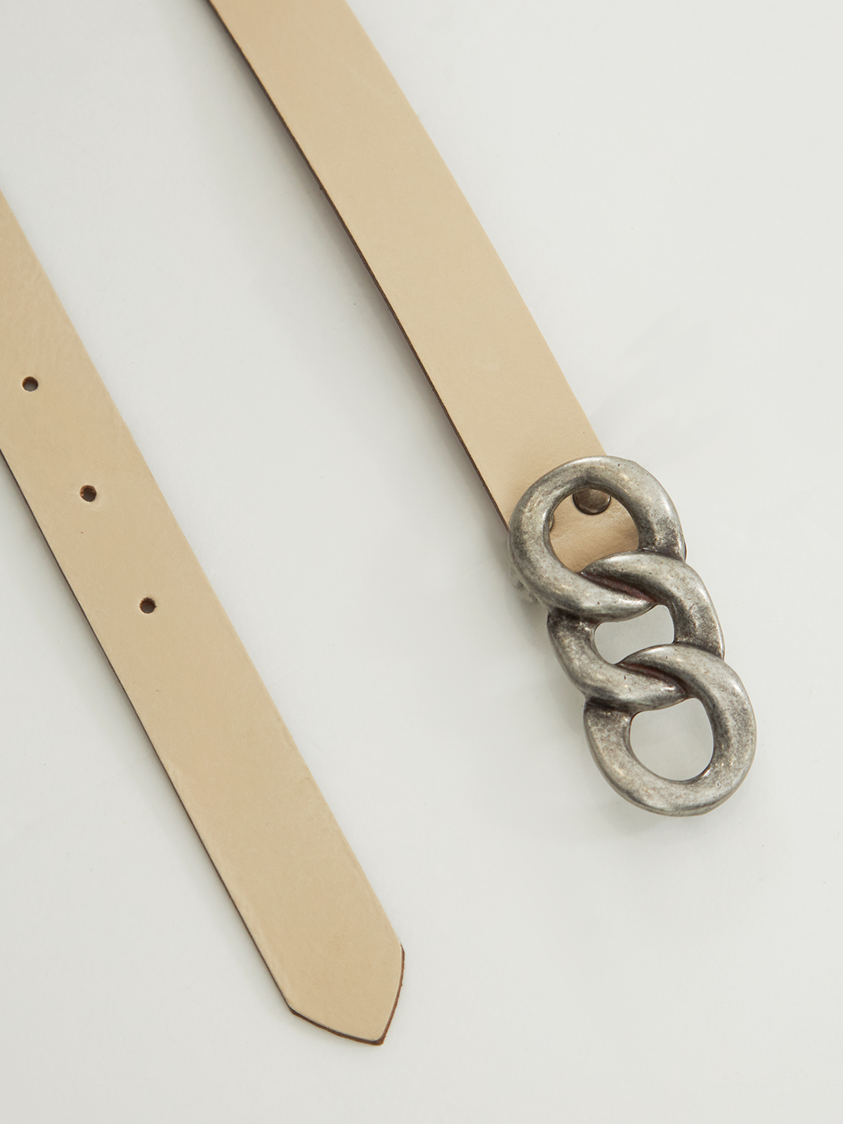 Ζώνη δερμάτινη ελαστική με μεταλλική αγκράφα φωτογραφία