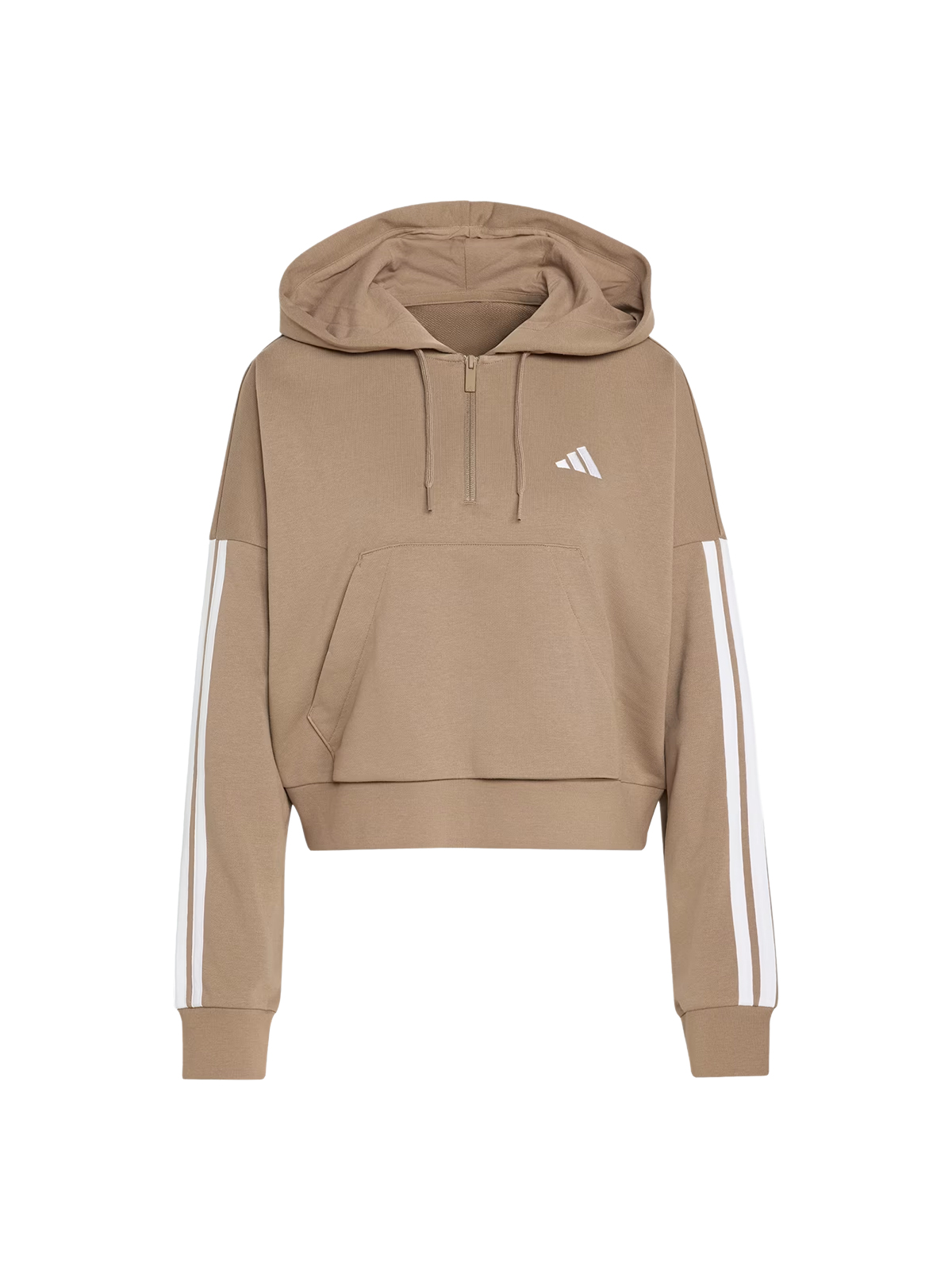 Essentials 3-Stripes French Terry Quarter-Zip Hoodie