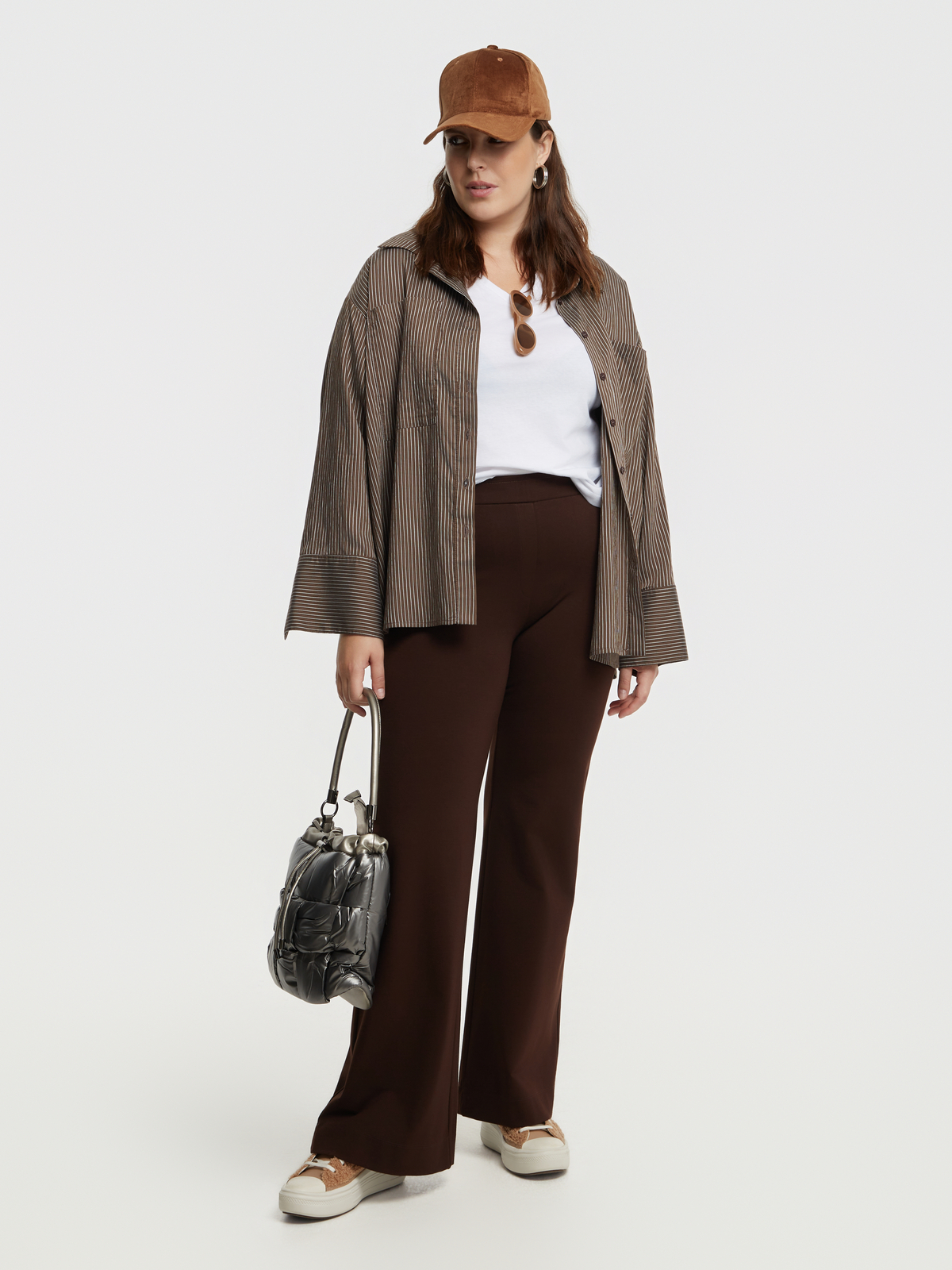 Παντελόνι καμπάνα ελαστικό βισκόζη φωτογραφία