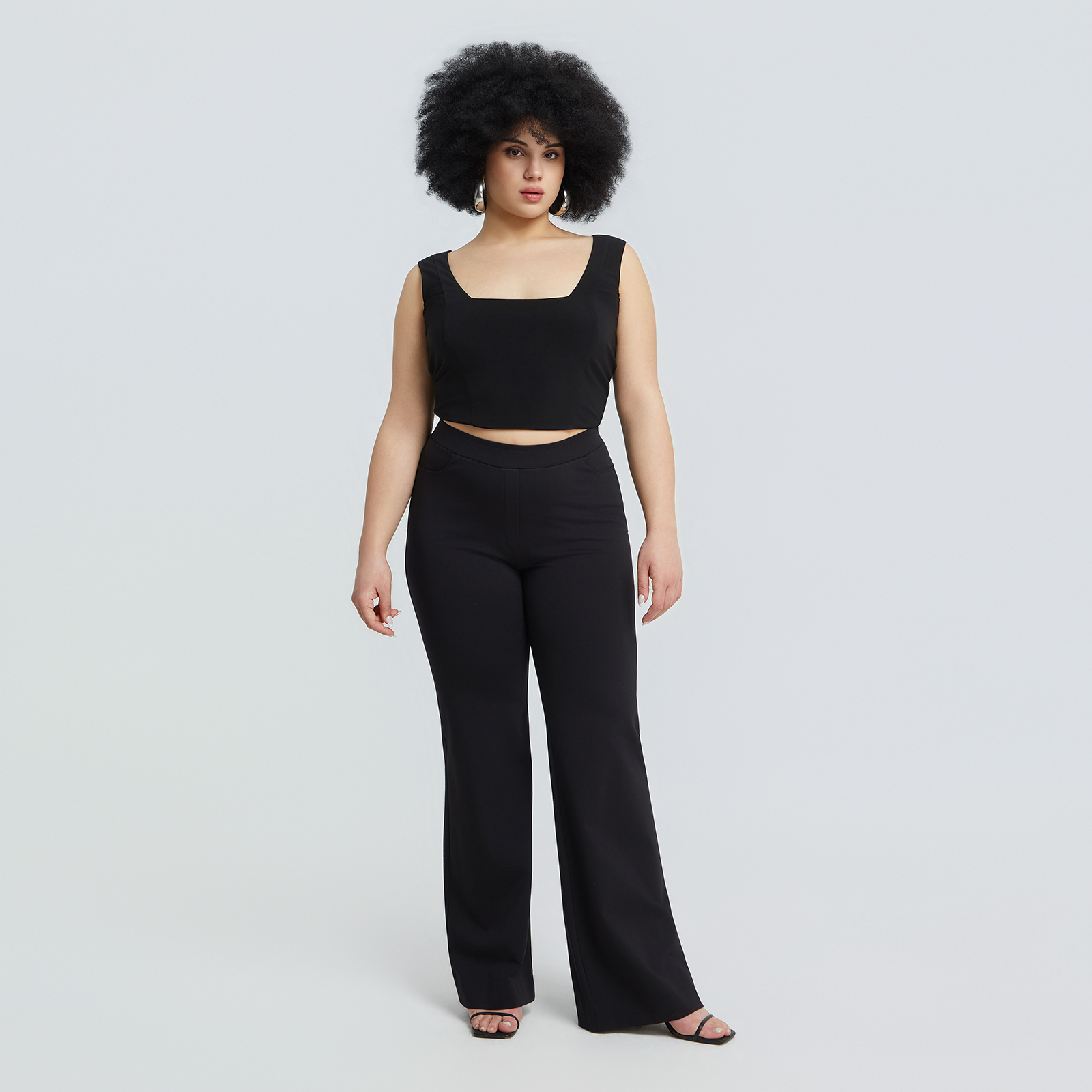 Flare fit stretch pants