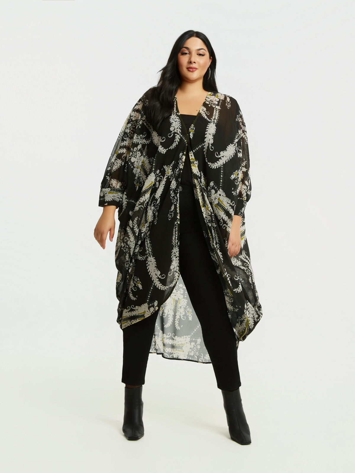 Κιμονό eco-chic με boho σχέδιο και δέσιμο φωτογραφία