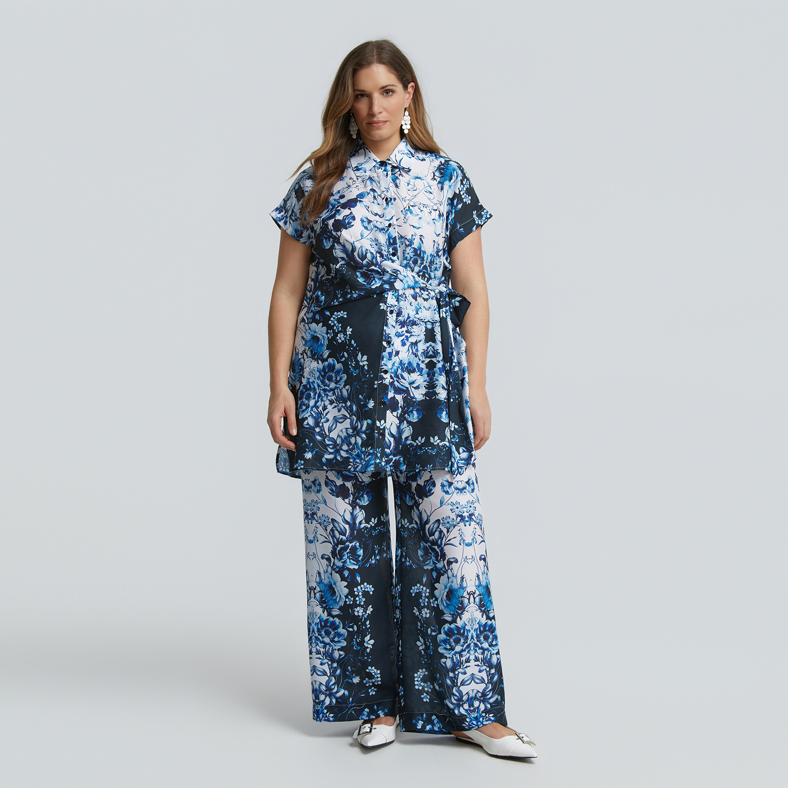 Παντελόνα με floral μοτίβο