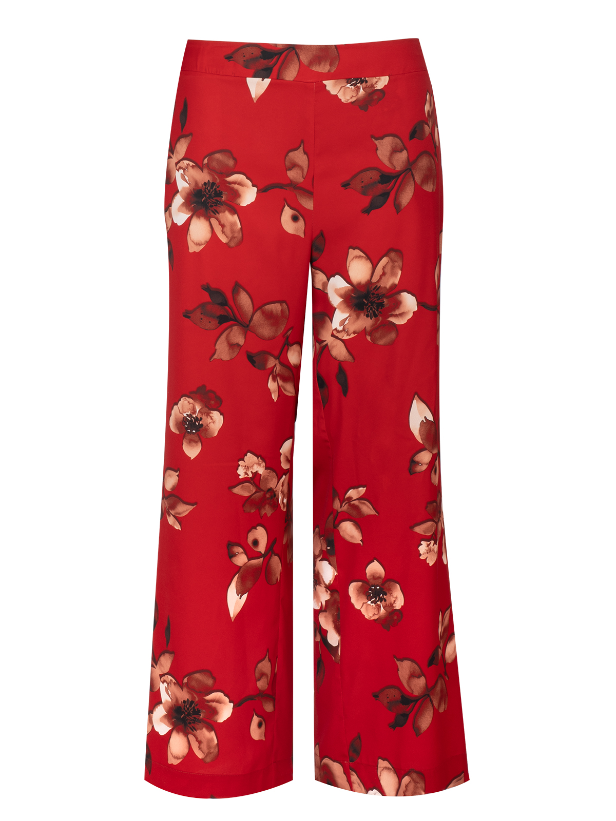 Παντελόνα σατέν με floral μοτίβο
