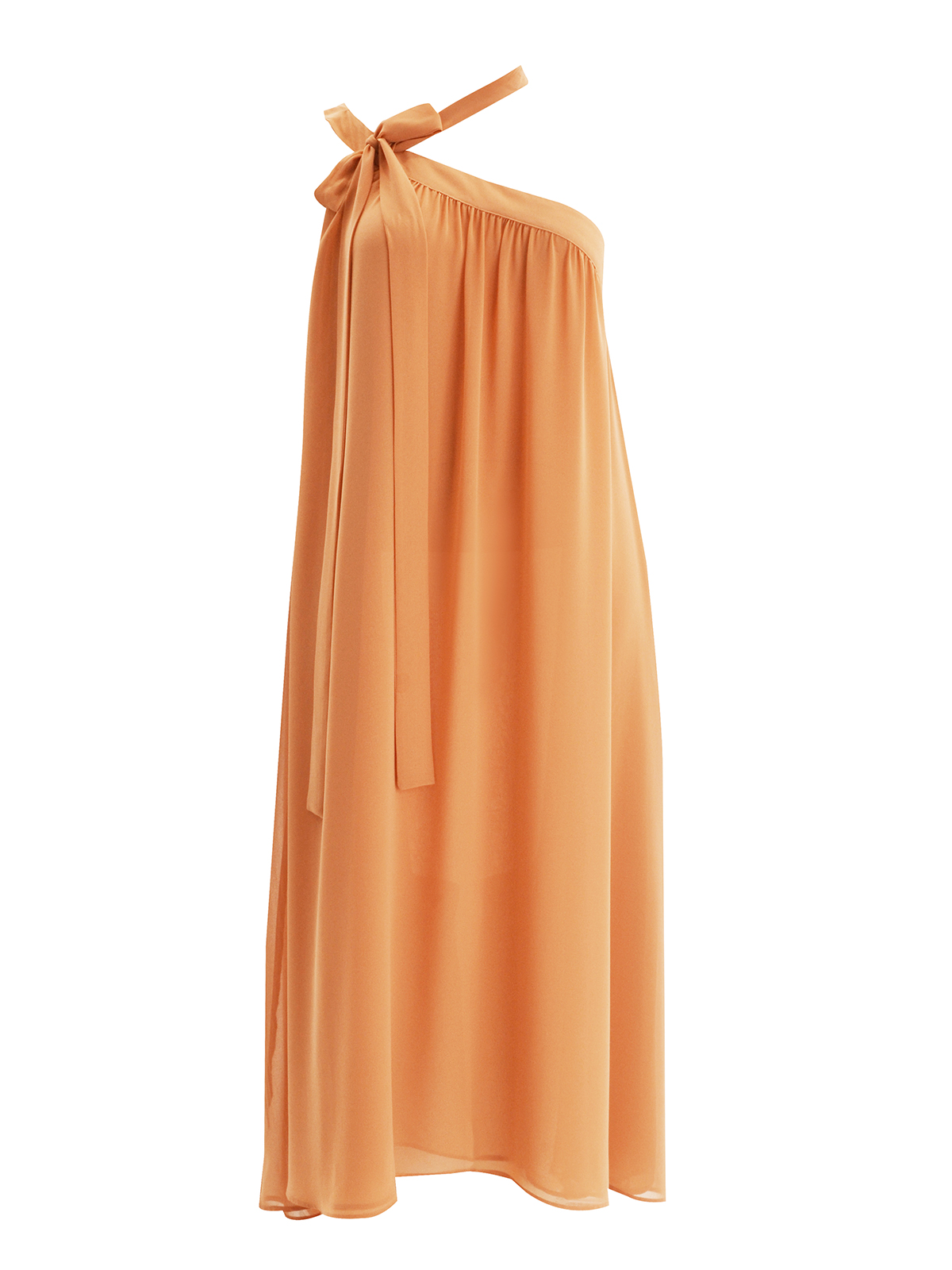 Maxi φόρεμα με δέσιμο στη λαιμόκοψη φωτογραφία