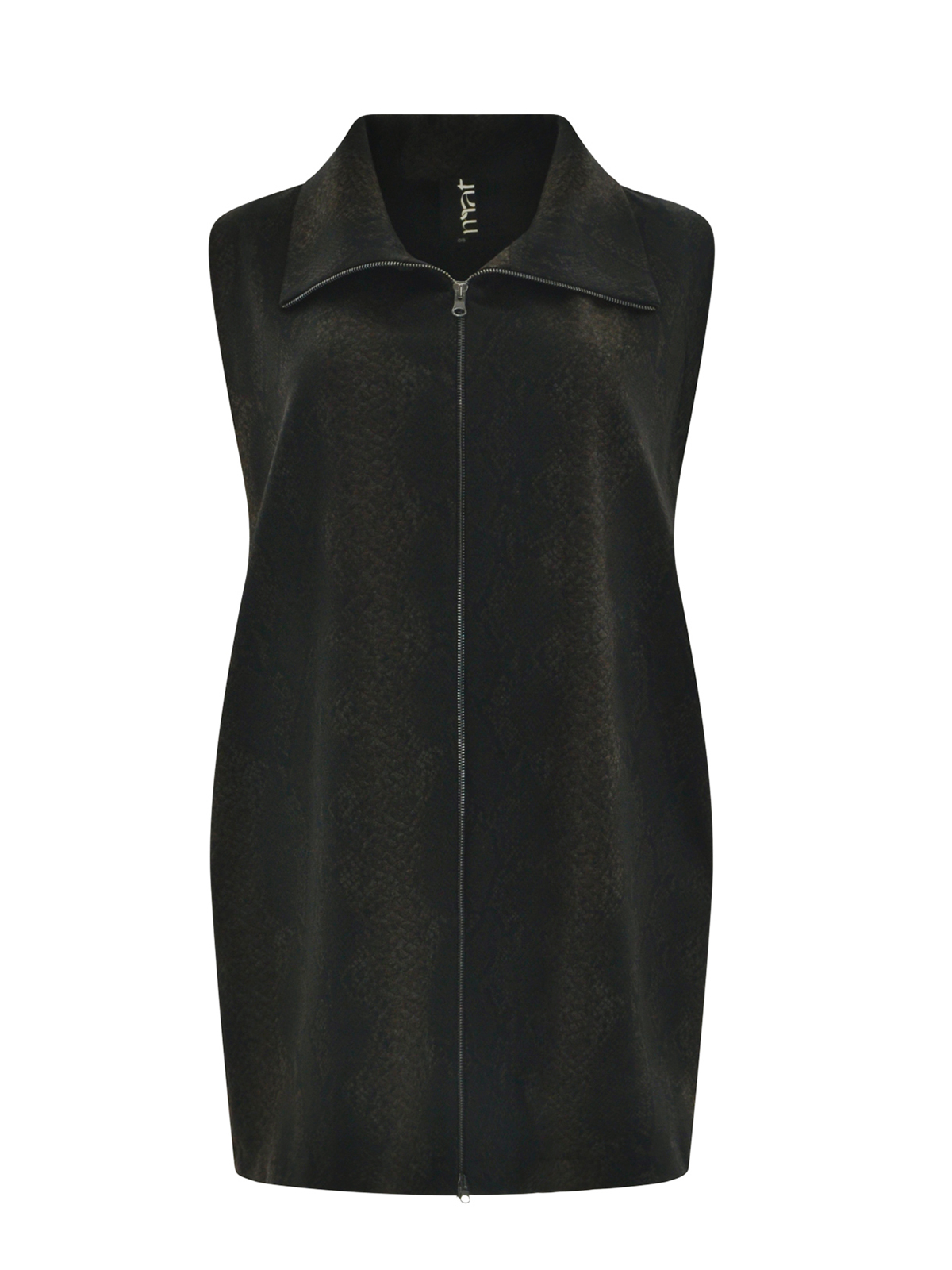 Animal-print γιλέκο με φερμουάρ φωτογραφία