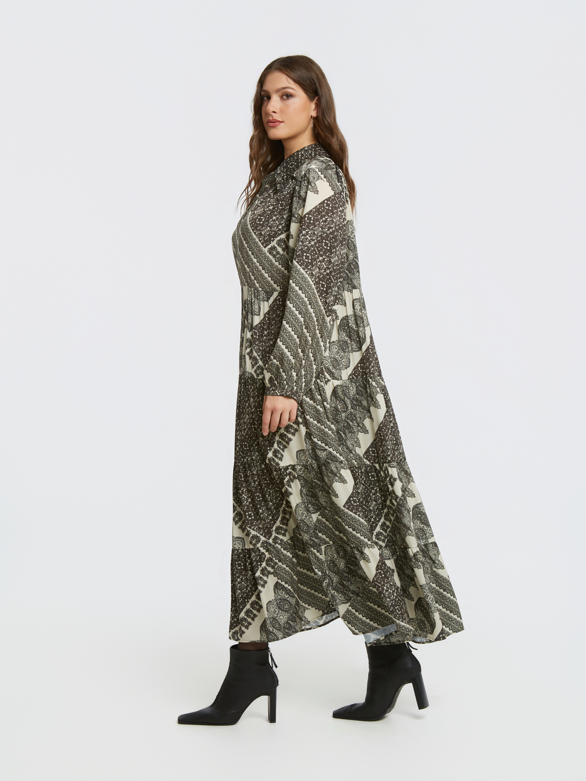 Maxi φόρεμα με εμπριμέ μοτίβο φωτογραφία