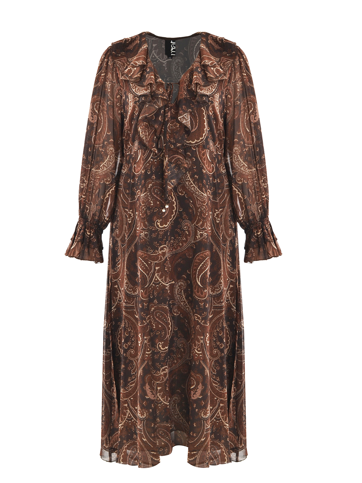 Φόρεμα με paisley σχέδιο και βολάν φωτογραφία