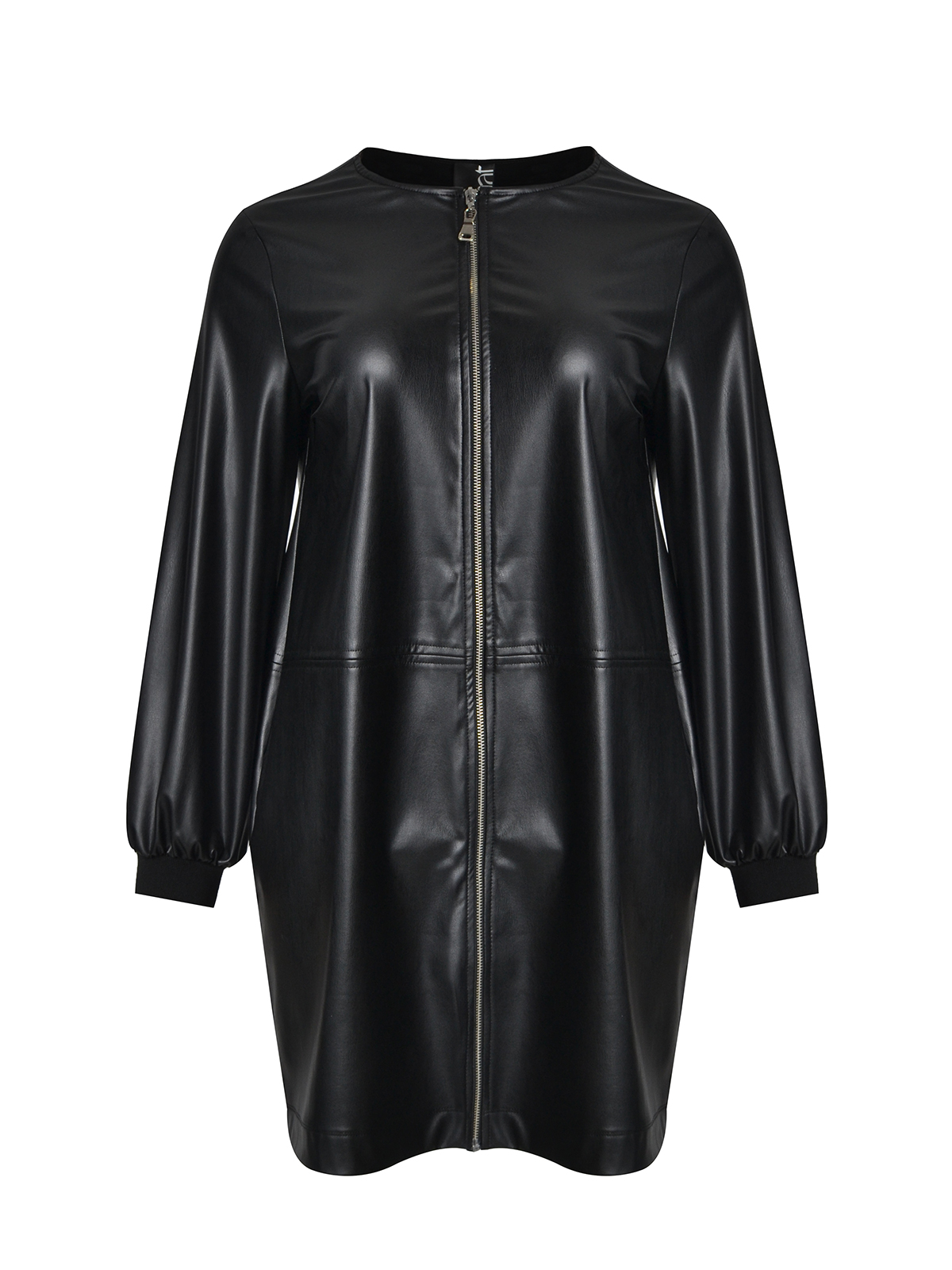 Faux leather φόρεμα με φερμουάρ φωτογραφία