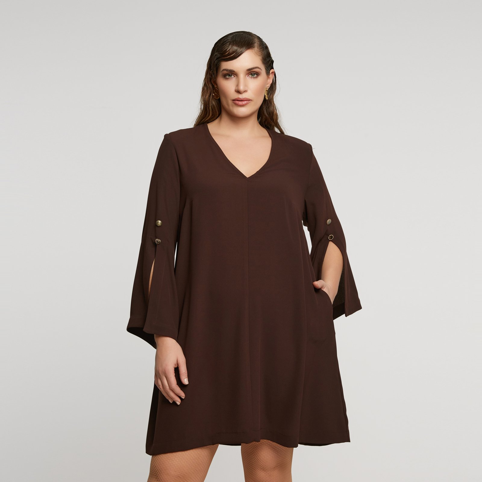 MAT FASHION Μίνι φόρεμα κρεπ σε Α-γραμμή