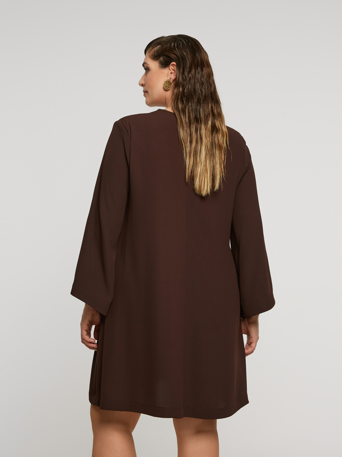 Μίνι φόρεμα κρεπ σε Α-γραμμή φωτογραφία