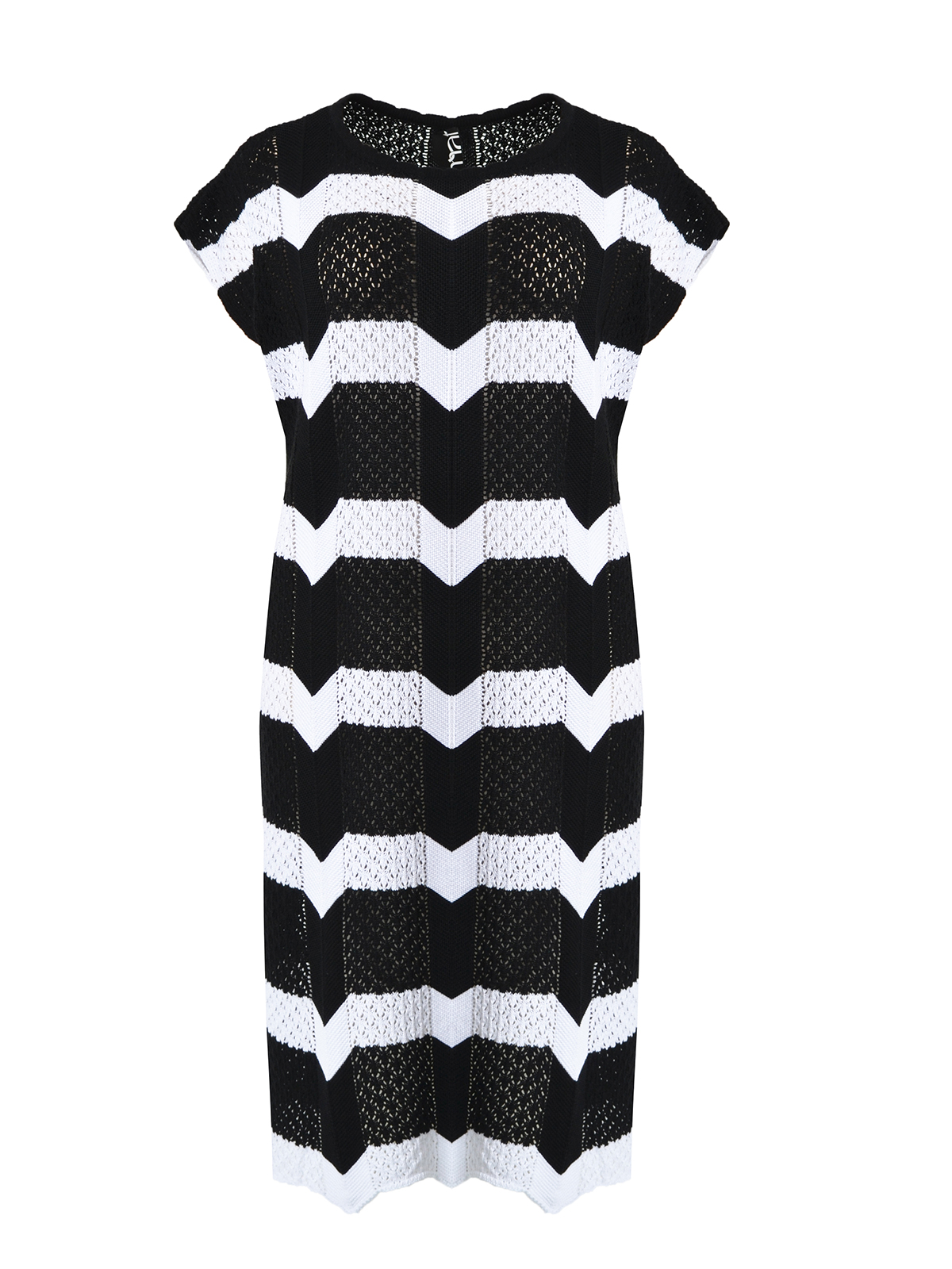 Πλεκτό midi φόρεμα με ρίγες φωτογραφία