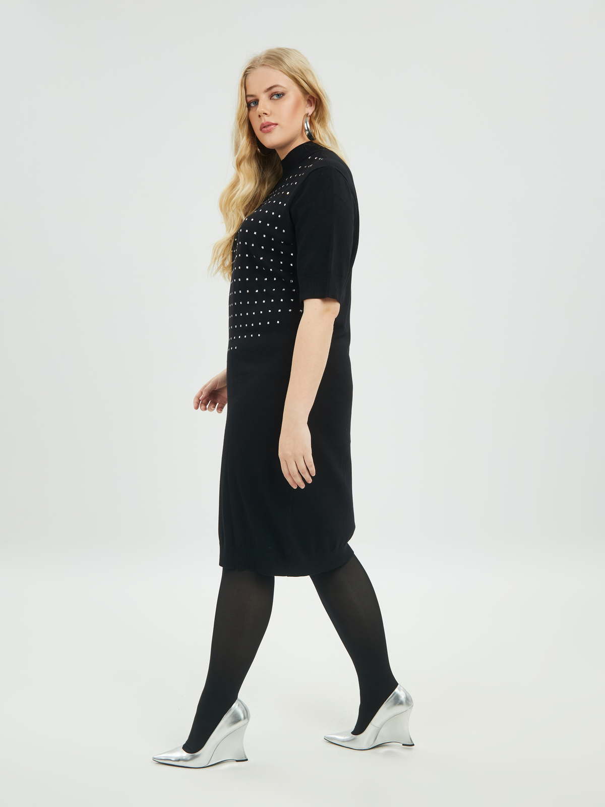 Φόρεμα πλεκτό με strass φωτογραφία