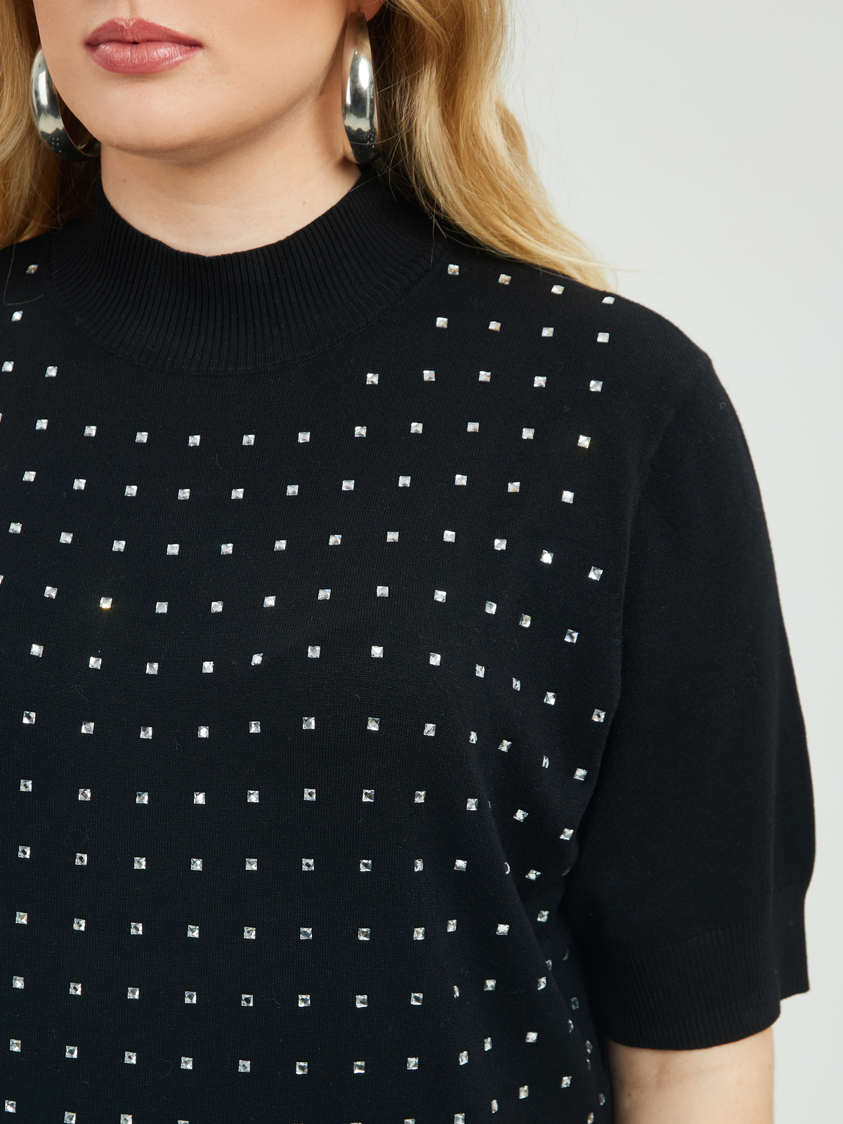 Φόρεμα πλεκτό με strass φωτογραφία