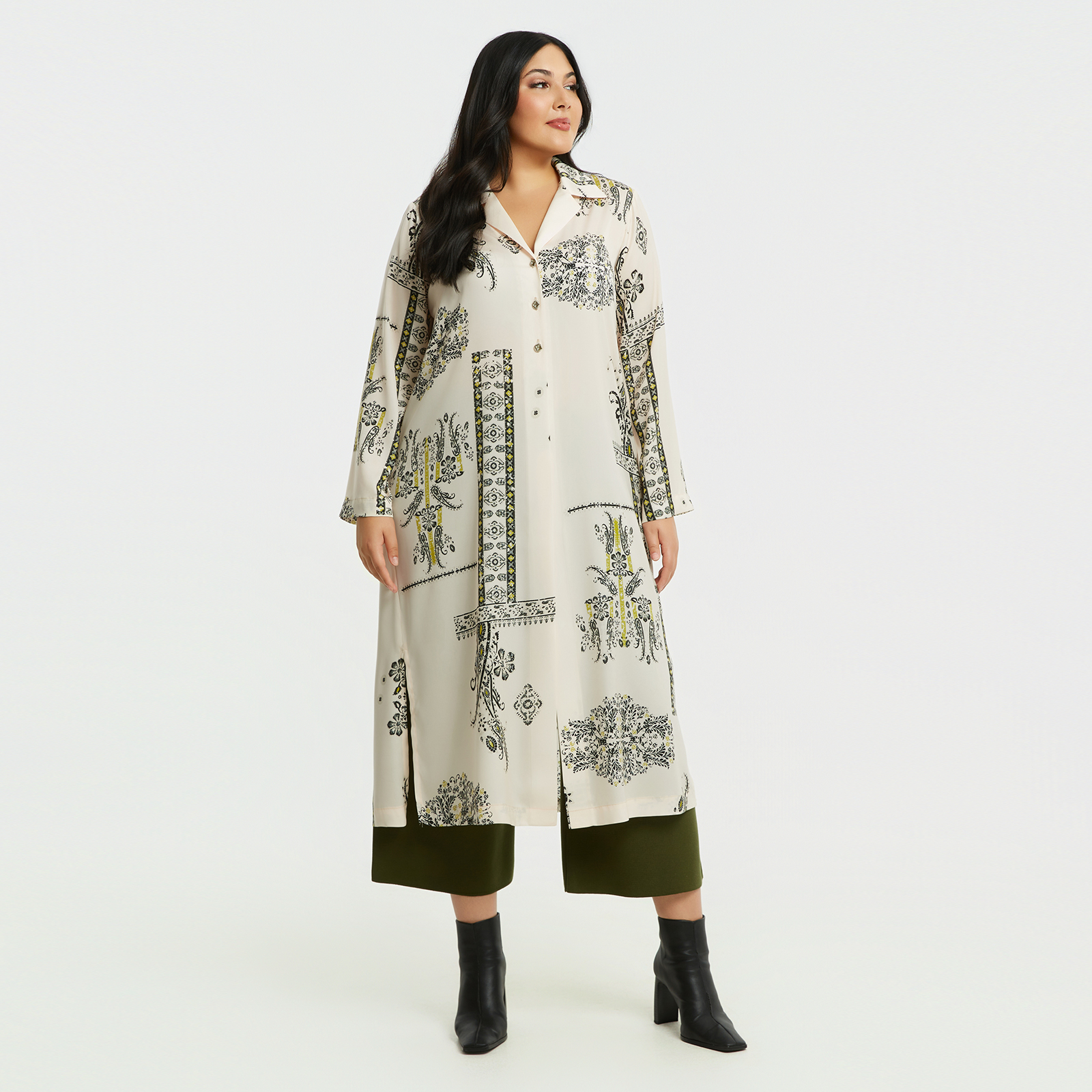 MAT FASHION Σεμιζιέ φόρεμα με paisley μοτίβο