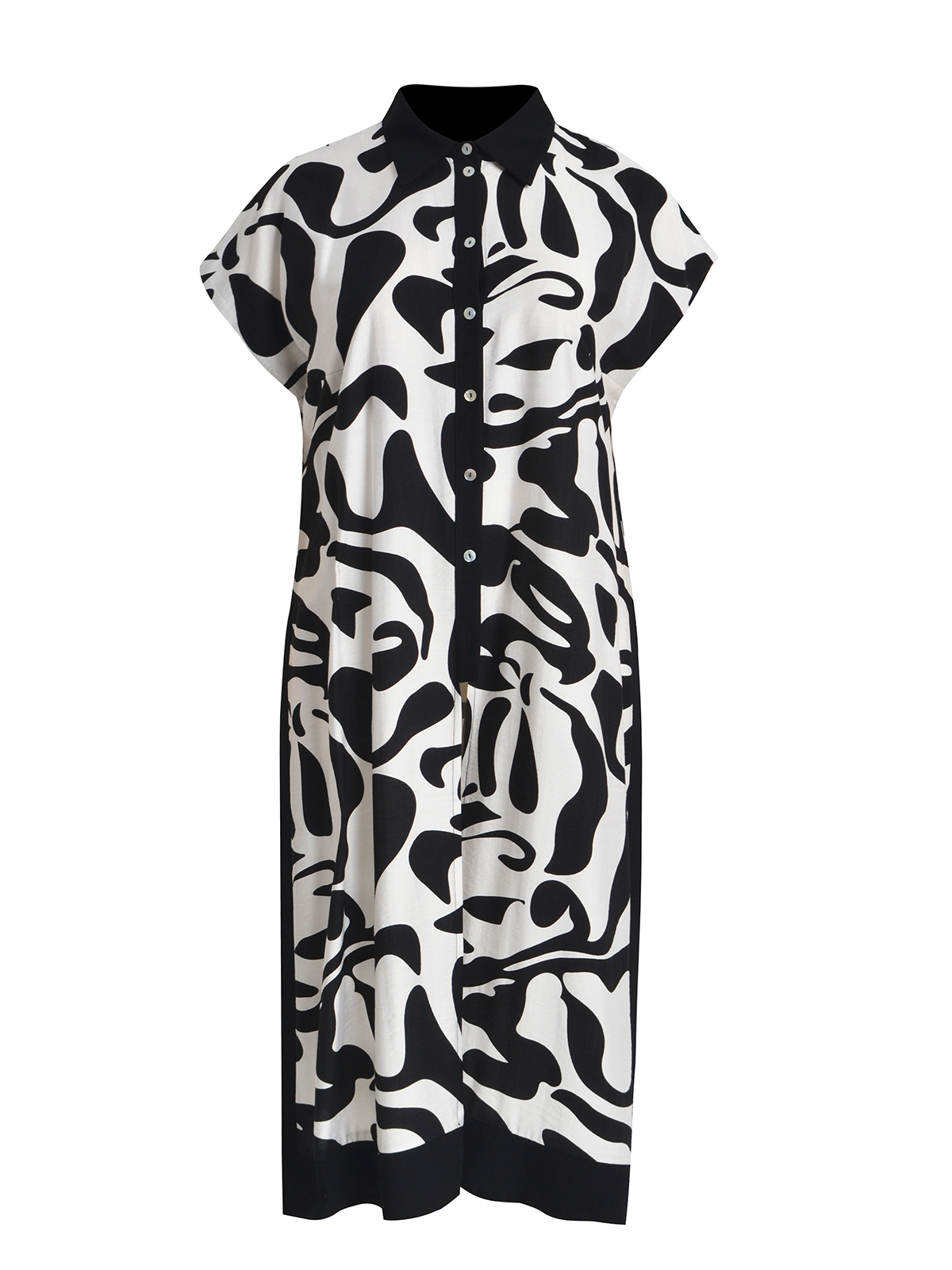 Printed viscose long shirt