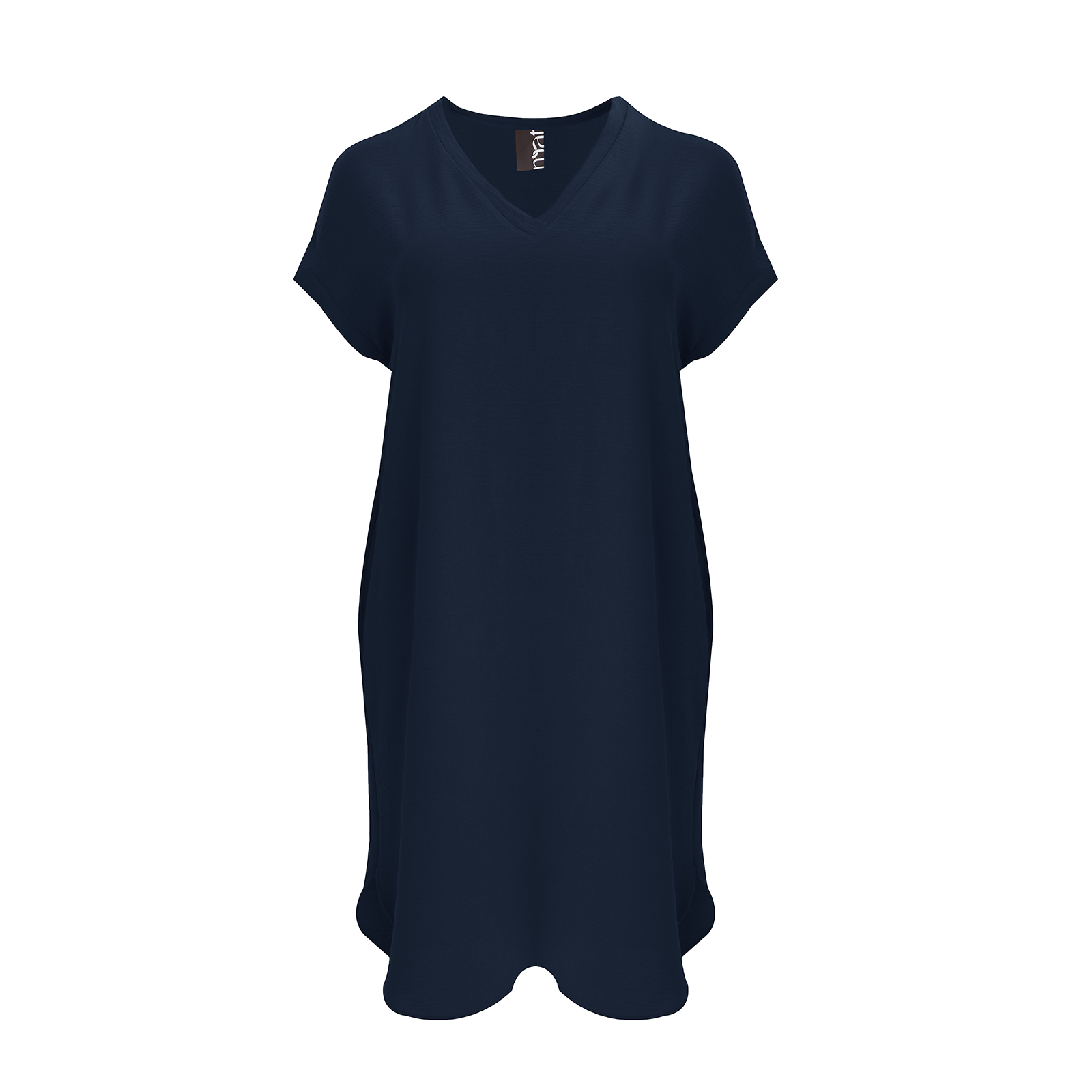 MAT FASHION Φόρεμα κρεπ airwashed V