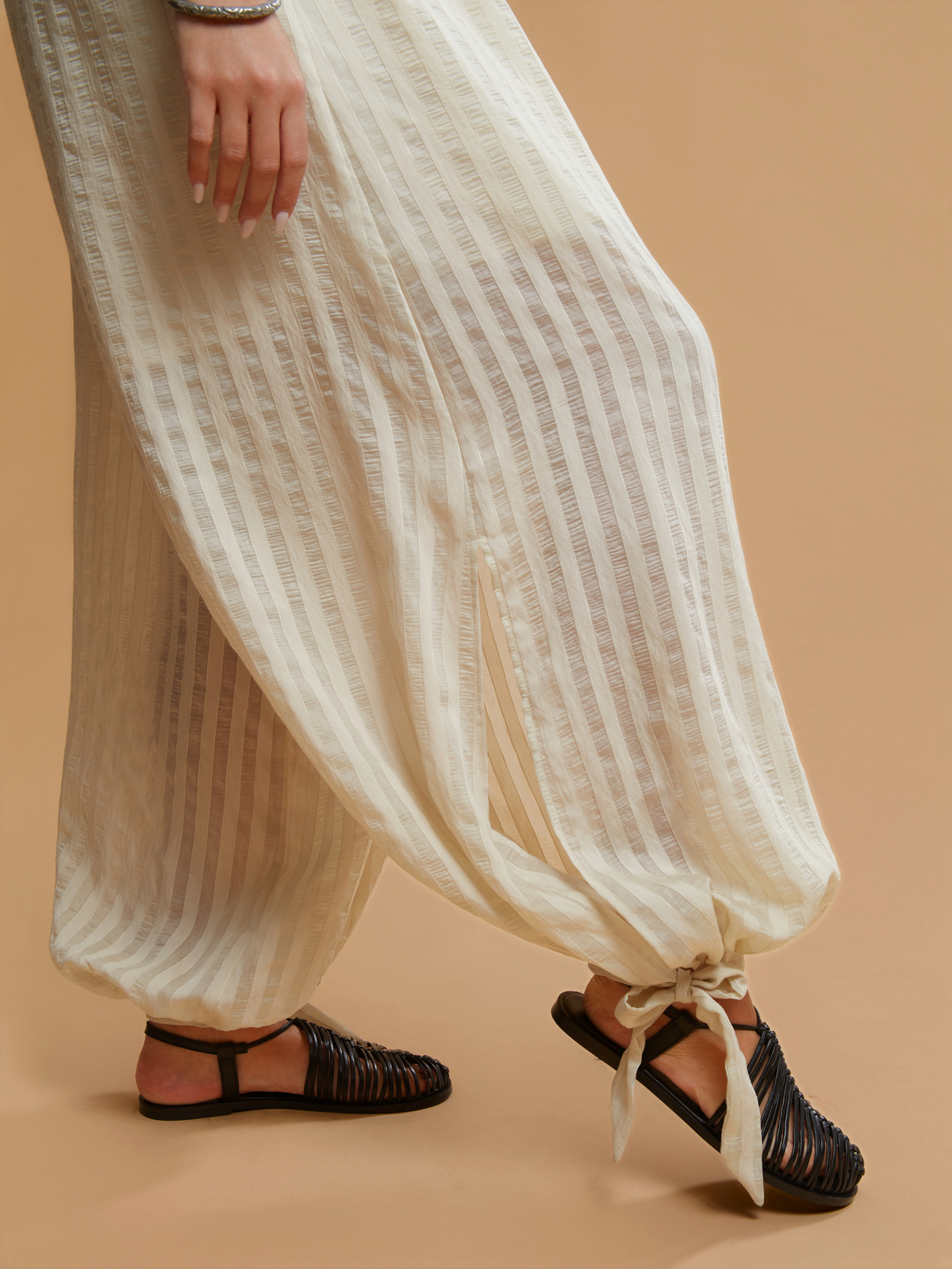 Strapless ριγέ ολόσωμη φόρμα φωτογραφία