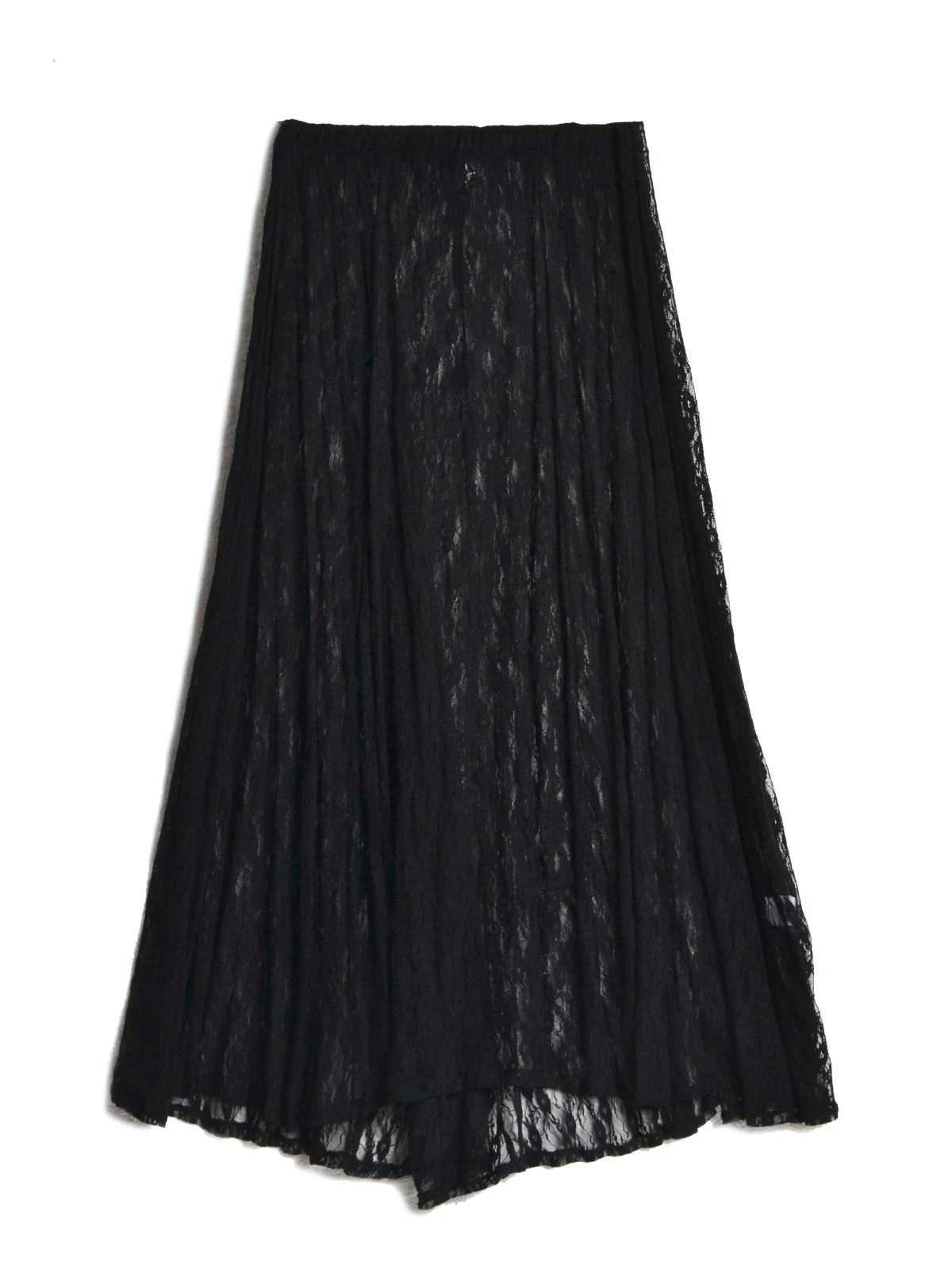 Μαύρη maxi φούστα δαντέλα φωτογραφία